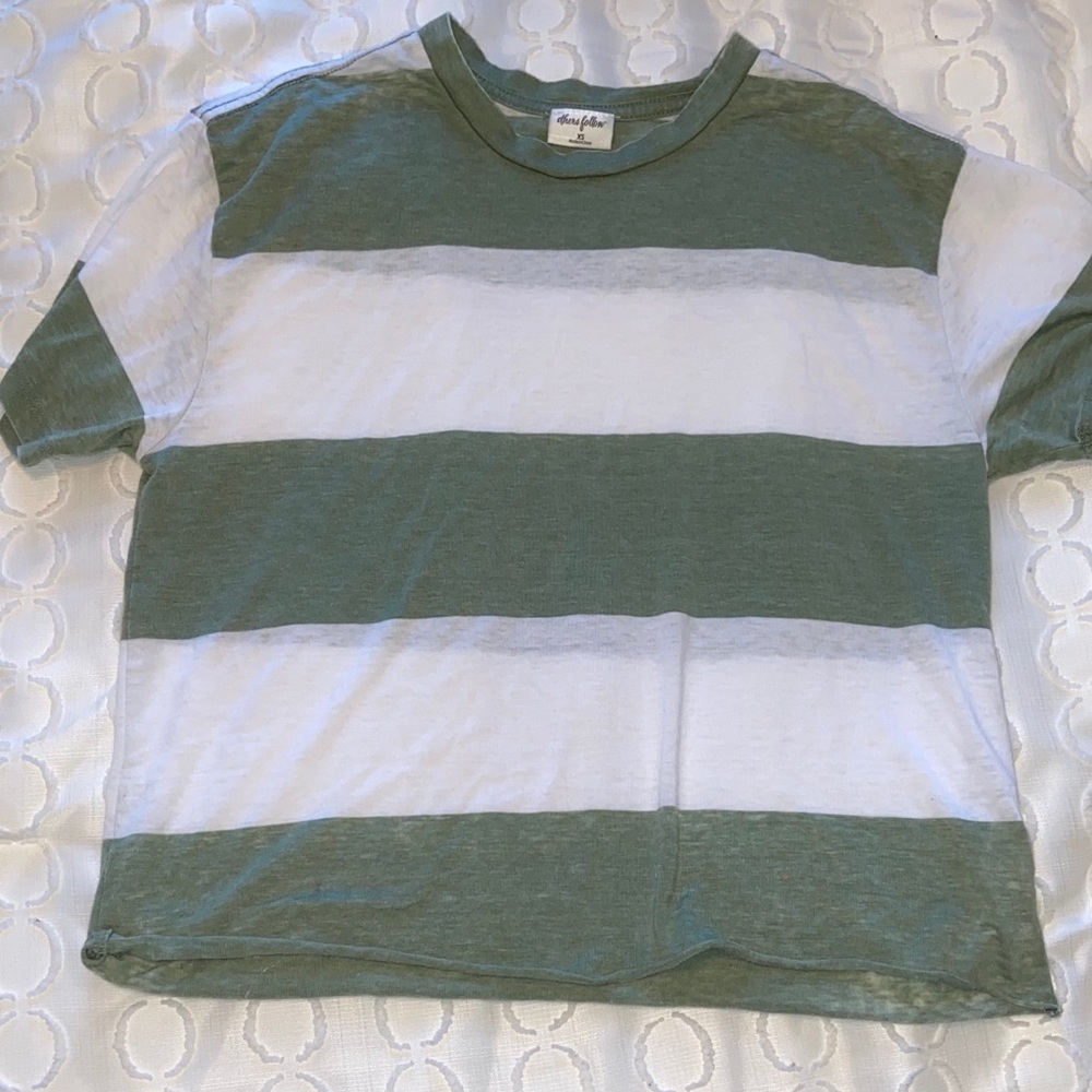 White And Green Shirt